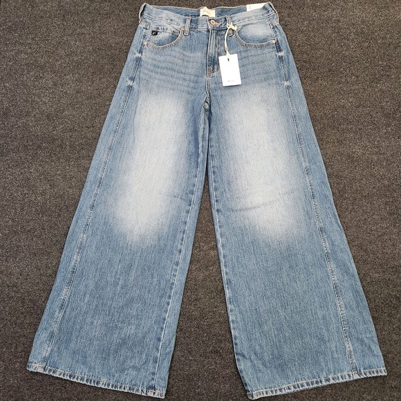 KanCan Denim - KanCan Womens 9/28 Jocy Mid Rise Super Wide Leg Jeans Blue Medium Wash KC8731M